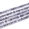 Natural Iolite/Cordierite/Dichroite Beads Strands, Faceted, Cube, 2x2x2mm, Hole: 0.3mm, about 180pcs/strand, 15.35 inch(39cm)