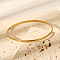 Vintage Stainless Steel Bangle for Women, Real 18K Gold Plated, Inner Diameter: 2-3/4 inch(6.84cm)