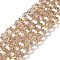 Transparent Glass Beads, 32 Facets, AB Color Plated, Round, Wheat, 8x7~7.5mm, Hole: 1.5mm, about 66pcs/strand, 18.82''~19.06''(47.8~48.4cm)