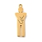 304 Stainless Steel Pendants, Boy Charm, Laser Cut, Real 18K Gold Plated, 27.5x9.5x1.5mm, Hole: 1.4mm
