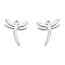 Non-Tarnish 201 Stainless Steel Charms, Dragonfly, Stainless Steel Color, 12.5x11x1mm, Hole: 1.5mm