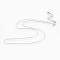 Brass Chain Necklaces, Lead Free & Cadmium Free & Nickel Free, Long-Lasting Plated, Platinum, 16.92 inch(43cm), 0.6mm