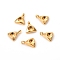201 Stainless Steel Pendants Rhinestone Settings, for Pointed Back Rivoli Rhinestone, Triangle, Golden, Fit for 4mm rhinestone, 10x8.5x2.5mm, Hole: 2mm
