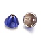CCB Plastic Beads, with Enamel, Cone, Blue, Platinum, 12x17.5mm, Hole: 2mm