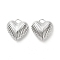 Brass Pendants, Cadmium Free & Nickel Free & Lead Free, Heart, Real Platinum Plated, 35.5x30x15mm, Hole: 4.5x6.5mm