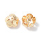 Brass Caps, 5-Petal, Flower, Light Gold, 13x6mm, Hole: 1mm