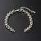 304 Stainless Steel Rolo Chain Bracelet, Belcher Chain, with 304 Stainless Steel Jump Rings, with Brass Chain Extender, Silver, 6-1/2 inch(16.5cm)