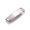 Non-Tarnish 201 Stainless Steel Links connectors, Stamping Blank Tag, Rectangle, Stainless Steel Color, 6x24.5x0.5mm, Hole: 4x2mm