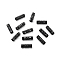 Hollow Out 304 Stainless Steel Beads, Column, Black, 12x4mm, Hole: 3mm