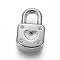 Tarnish Resistant 304 Stainless Steel Pendant Rhinestone Settings, Lock, Stainless Steel Color, 18x10.5x3.5mm, Hole: 5x4mm