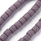 Natural Lava Rock Beads Strands, Dyed, Column, Medium Purple, 10x10~10.5mm, Hole: 2mm, about 39 pcs/Strand, 15.35 inch(39 cm)