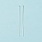Brass Flat Head Pins, Long-lasting Plated, Cadmium Free & Lead Free, Silver, 50mm, Head: 1.8mm, Pin: 0.6mm, 22 Gauge