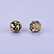 Printed Round Silicone Focal Beads, Brown, 15x15mm, Hole: 2mm