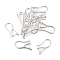 Brass Earring Hooks, Cadmium Free & Nickel Free & Lead Free, Platinum, 20~21x2mm, 18 Gauge, Pin: 1mm