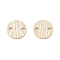 Brass Link Connectors, Long-Lasting Plated, Flat Round, Real 24K Gold Plated, 6x0.7mm, Hole: 1mm