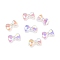 UV Plating Acrylic Cabochons, Iridescent, Bowknot, 6x9x3mm