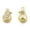 Rack Plating Alloy Pendants, with Crystal Rhinestone, Cadmium Free & Nickel Free & Lead Free, Pear, Light Gold, 16.5x8.5x7mm, Hole: 1.4mm