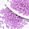 Glass Seed Beads, Ceylon, Round, Violet, 3mm, Hole: 1mm, about 10000pcs/pound