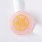Natural Rose Quartz Carved Healing Flat Round Stone, Reiki Energy Stone Display Decorations, Star, 55mm