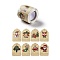 Christmas Themed Polygon Roll Stickers, Self-Adhesive Paper Gift Tag Stickers, for Party, Decorative Presents, Mixed Color, 60x40x0.1mm, about 300pcs/roll