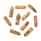 Natural Picture Jasper Pointed Pendants, Faceted, Bullet, 30~33x8~9mm, Hole: 1.4~1.6mm
