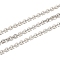 Anti-Tarnish Rhodium Plated 925 Sterling Silver Flat Cable Chains, Soldered, Platinum, Link:1.6x1x0.5mm