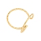 Ion Plating(IP) 304 Stainless Steel Open Cuff Ring for Women, Real 18K Gold Plated, 25mm, Adjustable