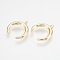 Brass Pendants, Nickel Free, Crescent Moon/Double Horn, Real 18K Gold Plated, 16x15x3mm, Hole: 1.2mm