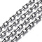 Unwelded Iron Cable Chains, Diamond Cut Chains, with Spool, Gunmetal, 10.7x6.8x1.9mm, about 32.8 Feet(10m)/roll