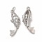Rack Plating Brass Micro Pave Cubic Zirconia Fish Pendants, with Jump Ring, Long-Lasting Plated, Cadmium Free & Lead Free, Fancy Carp Charm, Platinum, 23x8x4.5mm, Hole: 3.6mm