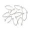 Tarnish Resistant 304 Stainless Steel Earring Hooks, with Horizontal Loop, Stainless Steel Color, 25.5x15x0.8mm, Hole: 2mm, 20 Gauge, Pin: 0.8mm