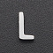 Non-Tarnish 201 Stainless Steel Charms, for Simple Necklaces Making, Laser Cut, Letter, Stainless Steel Color, Letter.L, 8x4x3mm, Hole: 1.8mm