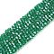 Transparent Glass Beads, 32 Facets, AB Color Plated, Round, Sea Green, 4.5x4mm, Hole: 1mm, about 87~93pcs/strand, 32~33cm
