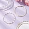 2Pcs 2 Styles Glass Beads Stretch Bracelets Set, with Star & Butterfly Brass Beads, Golden, Inner Diameter: 2-1/8 inch(5.4cm), 1pc/style