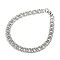 Tarnish Resistant Fashionable 304 Stainless Steel Cuban Link Chain Bracelets, with Lobster Claw Clasps, Stainless Steel Color, 8-5/8 inch(220mm), 6.5mm