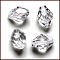Imitation Austrian Crystal Beads, Grade AAA, K9 Glass, Faceted, Bicone, Clear, 8x11mm, Hole: 0.9~1mm