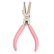 45 Carbon Steel Nylon Jaw Pliers, Flat Nose Pliers, Ferronickel with Word 'BENECREAT TOOLS', Pink, 16x9x0.95cm