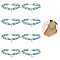 4Pcs Alloy Tortoise Charm Double Layer Multi-strand Anklet, Starfish Resin & CCB Beaded Ocean Theme Anklet for Women, Turquoise, 9 inch(22.8cm)