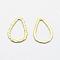 Brass Linking Rings, Lead Free & Cadmium Free & Nickel Free, teardrop, Raw(Unplated), 17.5x12x1mm