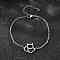201 Stainless Steel Fox Link Bracelets, Cable Chain Jewelry for Women, Stainless Steel Color, 7-3/8 inch(18.7cm)