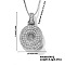 Elegant Brass Micro Pave Clear Cubic Zirconia 3D Initial Necklaces, Perfect Gift for Her, Platinum, Letter Q, 15.75 inch(40cm)