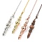 Brass Dowsing Pendulum Big Pointed Pendants, with Lobster Claw Clasps and Chain, Rack Plating, Mixed Color, 245mm, Hole: 1.6mm