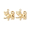 304 Stainless Steel Rhinestone Pendants, Cat Shape Charms, Ion Plating(IP), Real 18K Gold Plated, 16.5x16x3.5mm, Hole: 1.6mm