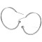 304 Stainless Steel Minimalist C-Shaped Stud Earrings, Silver, 30x32mm