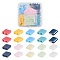 500Pcs 10 Colors 2-Hole Glass Seed Beads, Opaque Colours, Square, Mixed Color, 5x4.5~5.5x2~2.5mm, Hole: 0.5~0.8mm, 50pcs/color