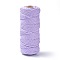 Cotton String Threads, for DIY Crafts, Gift Wrapping and Jewelry Making, Lilac, 3mm, about 109.36 Yards(100m)/Roll