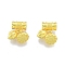 Lotus Pod & Bud Rack Plating Brass Pendants, Nickel Free, Matte Gold Color, 14mm, Hole: 2.5mm