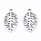 Non-Tarnish 201 Stainless Steel Pendants, Laser Cut, Leaf, Stainless Steel Color, 17.5x10x1mm, Hole: 1.4mm