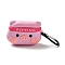 Silicone Wireless Earbud Carrying Case, Piggy Earphone Storage Pouch, Pink, 50x75mm