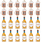40Pcs 2 Styles Alloy Enamel Pendants, Beer & Beer Glass, Goldenrod, 19~33.5x10.5~13x1.2~1.5mm, Hole: 1.6mm, 20pcs/style